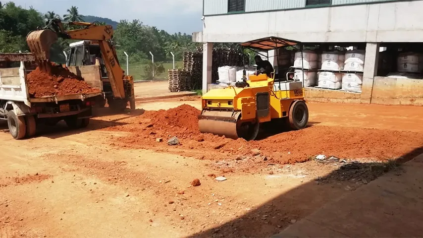 Jayaru Engineering's Internal Road Improvement Project at Lanka Tiles - Image 1